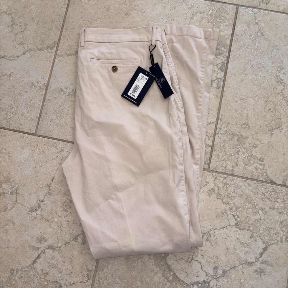 Hart Schaffner Marx Chino Pants 36x34 New York Fit Stretch Sand Beige New